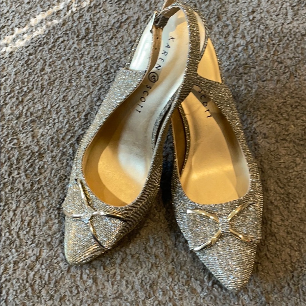 Evening dressy sling back heels